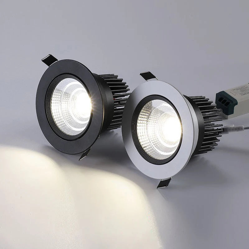 COB Spot LED Light Cut Hole 70mm 90mm Reccesed Downlight Middle Szie For Home Celing 20 square meters suggest 10-15pcs