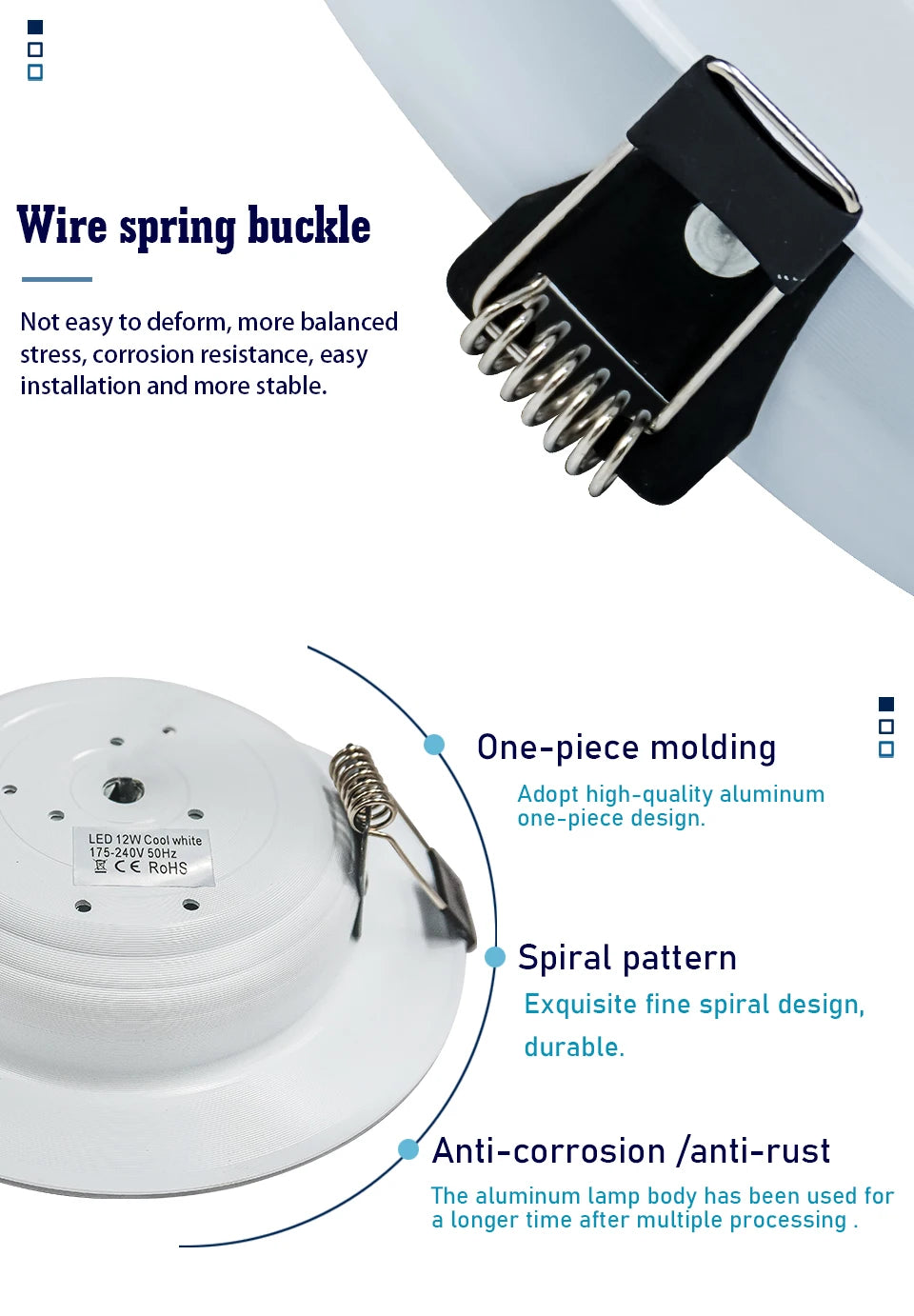 1-10pcs Led Recessed Downlight AC 220V Led Decoration Round Ceiling Lamp 3W 5W 7W 9W 12W 15W LED Spot Light FOR Indoor Lighting