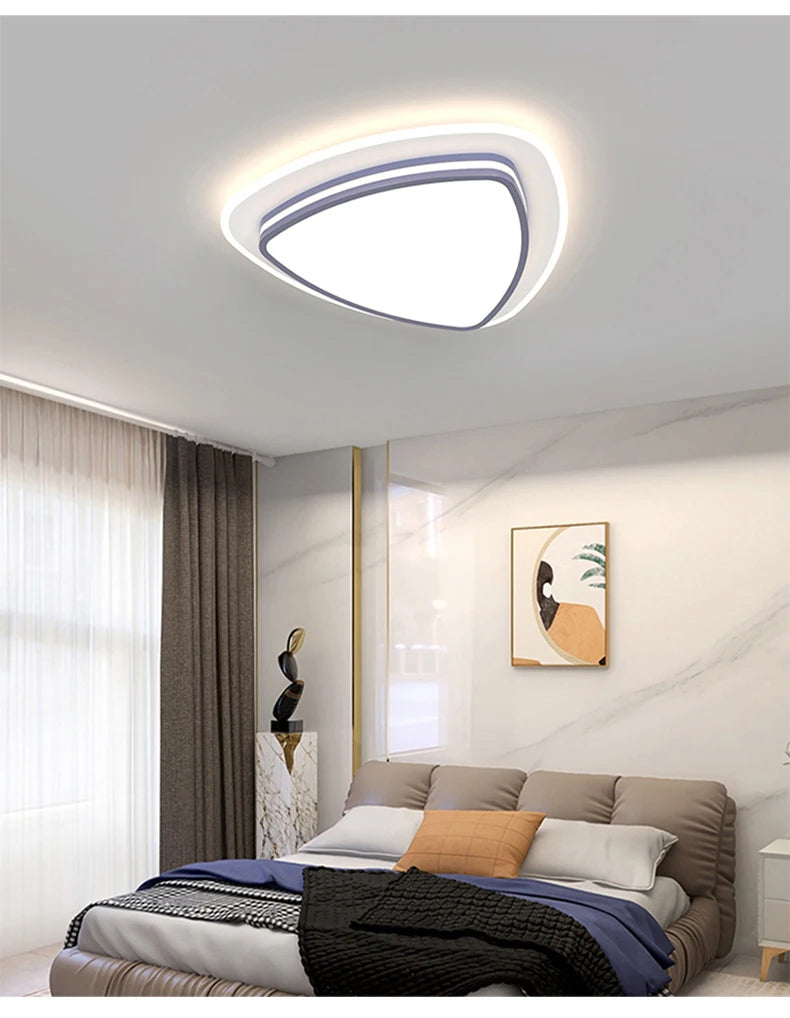 Modern Led Ceiling Lamp Shell Dimmable Aluminium for Living Dining Table Room Bedroom Ceiling Chandelier Art Minimalist Fixture