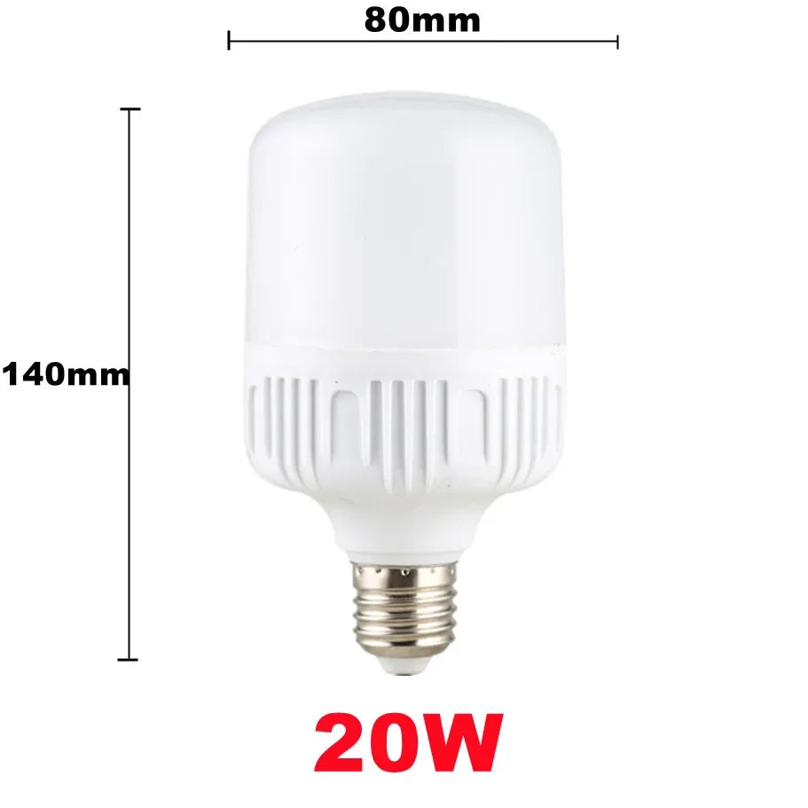 100W E27 LED Screw Mouth Light 220V High Brightness Light Bulb White Light Eye Protection Non Flickering High Heat Dissipation
