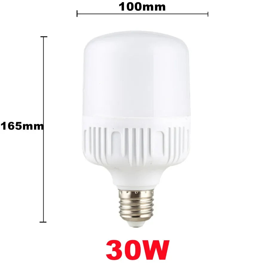 100W E27 LED Screw Mouth Light 220V High Brightness Light Bulb White Light Eye Protection Non Flickering High Heat Dissipation