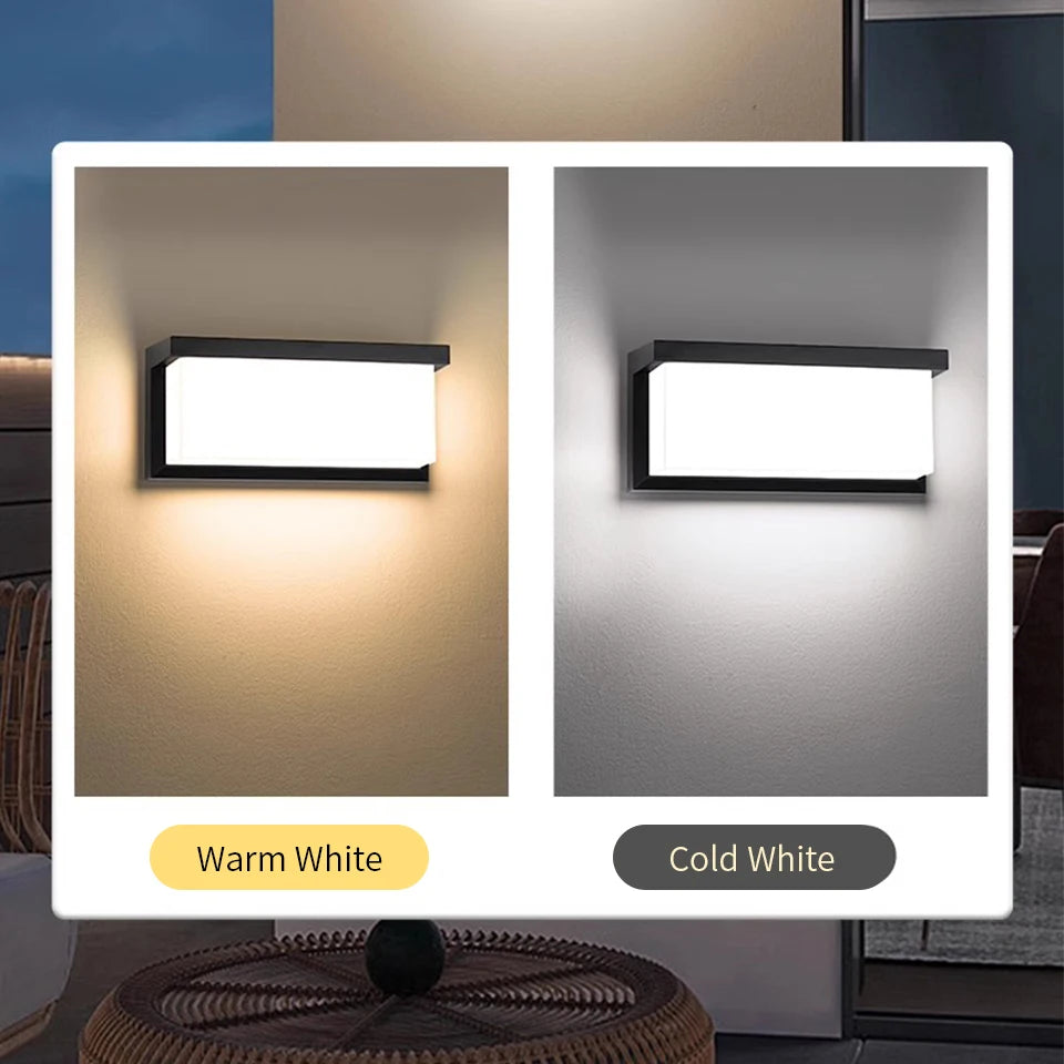 LED Outdoor Wall Light PIR Motion Sensor Wall lamp AC110V 220V Waterproof Modern Indoor Home Balcony Porch Garden Decoration