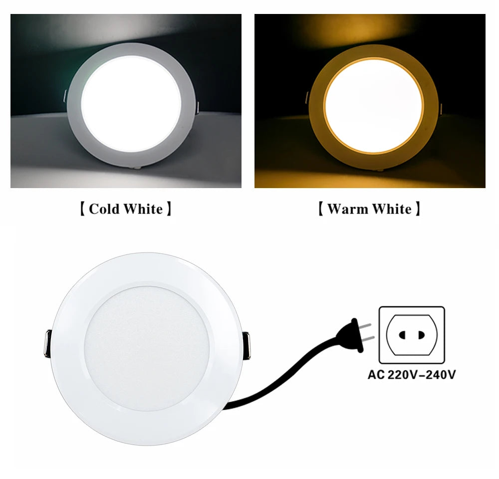 1-10pcs Led Recessed Downlight AC 220V Led Decoration Round Ceiling Lamp 3W 5W 7W 9W 12W 15W LED Spot Light FOR Indoor Lighting