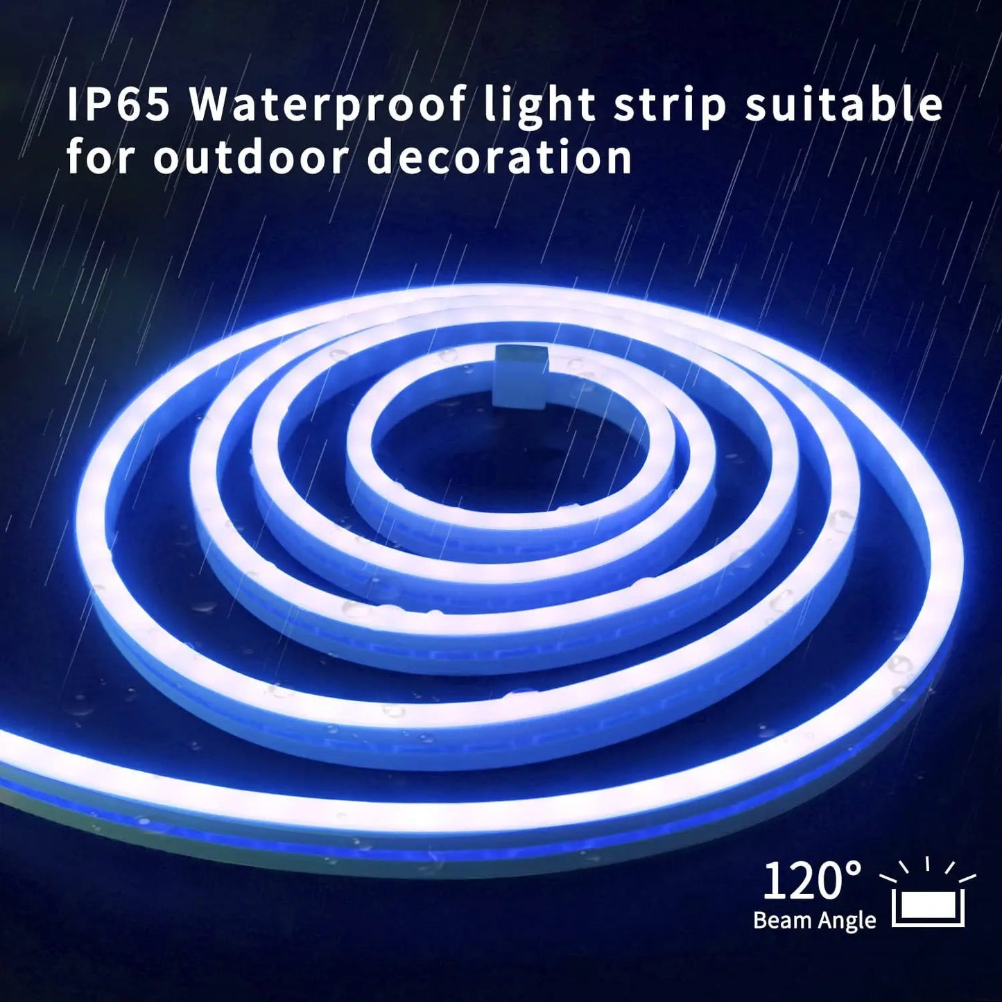 10M/5M RGB Smart WIFI Neon LED Strip Light Compatible with Alexa, 12V 108leds/m Waterproof Music Sync DIY Tape Controlled by APP