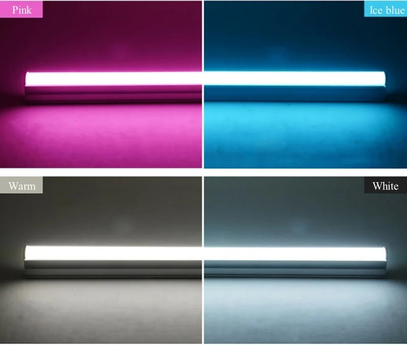 LED Tube T5 T8 Lamp 220V 230V 240V With switch Tube 28cm 57cm 5W 10W LED Wall Lamp Warm Cold White Red blue pink green