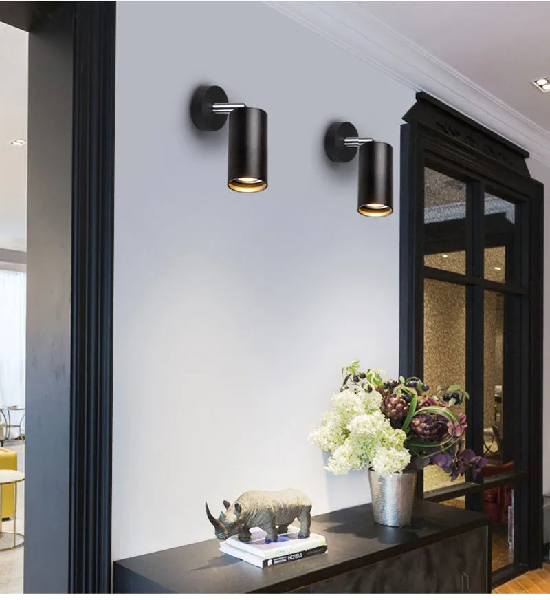 Dimmable LED downlight spot light 7w9W 12W Image wall retro wall lamp AC90V-260V ceiling lamp GU10 Indoor replaceable bulb