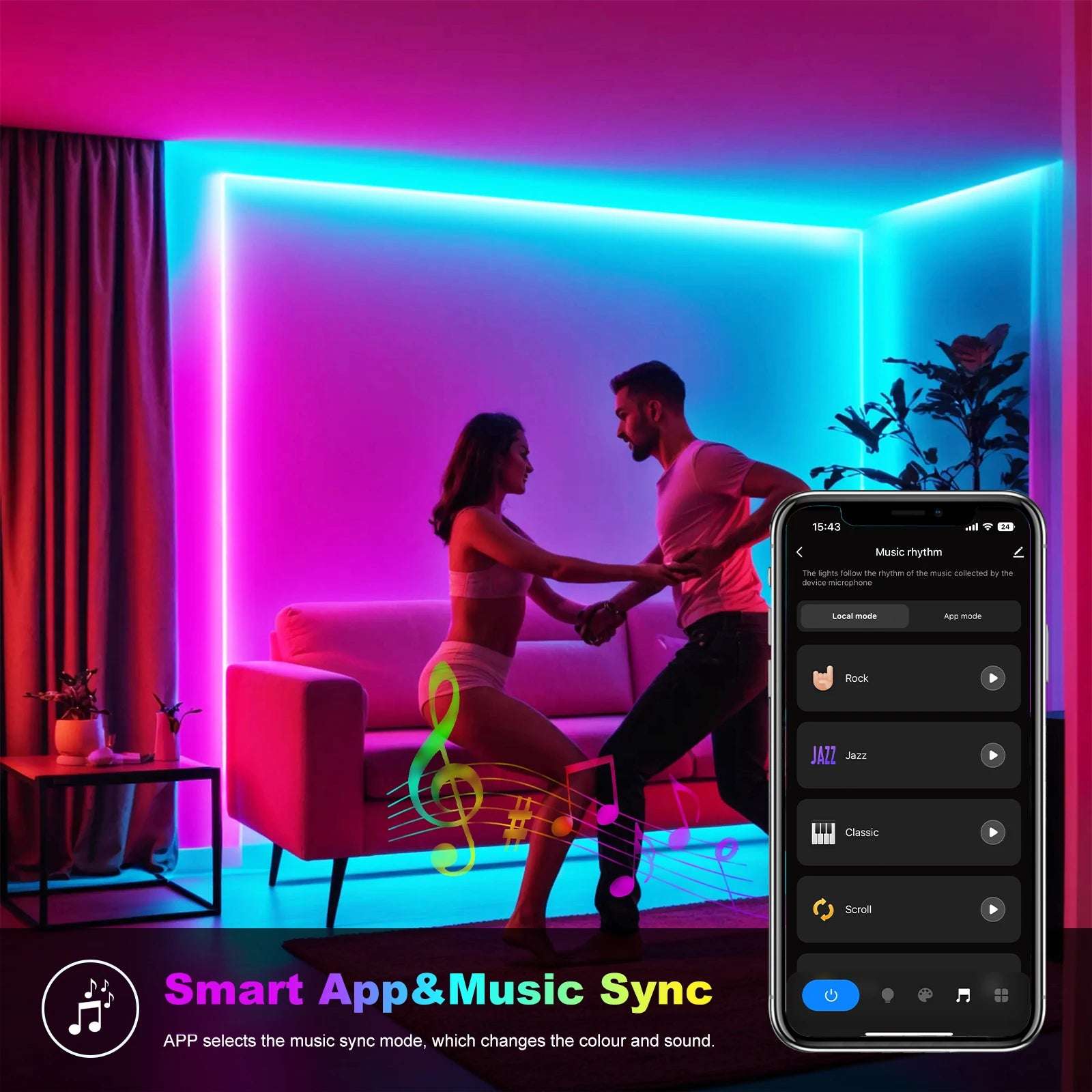 Tuya WiFi Smart WS2811 RGBIC LED Neon Light 12V 24V Waterproof Flexible LED Strip Light Bluetooth LED Tape Ribbon Bedroom Decor