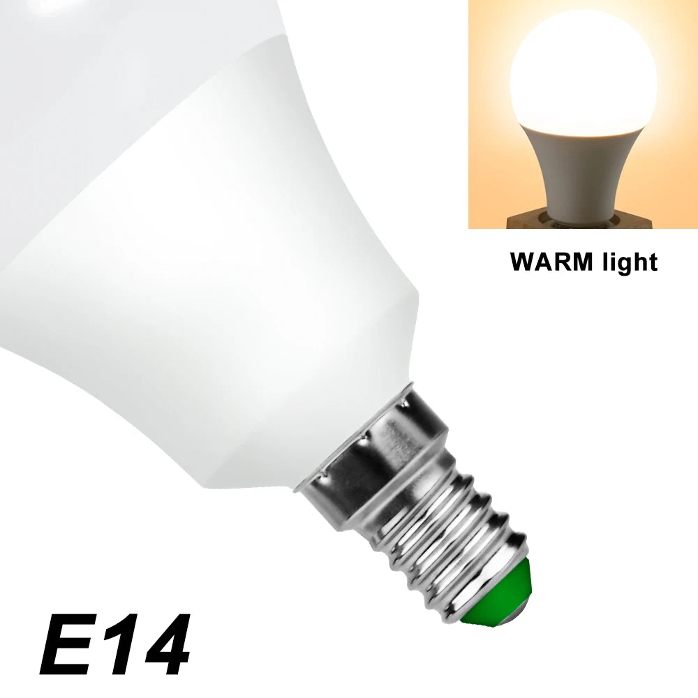 LED Bulb E27 Lamp 220V Lights E14 Spotlight 240V Lampada Leds Chandeliers 3W 6W 9W 12W 15W 18W 20W Bombillas For Home Ampoule
