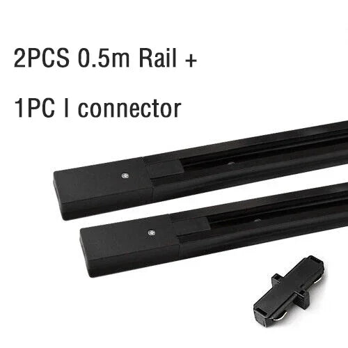 2 Wires Set LED Track Light AC220V-240V 12w 18W 24W Black Aluminum Track Lighting Rail Spot Led For Home Kitchen Clothing Shop