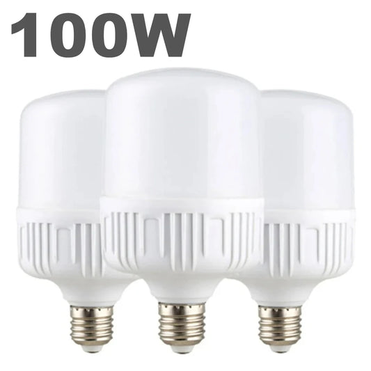 100W E27 LED Screw Mouth Light 220V High Brightness Light Bulb White Light Eye Protection Non Flickering High Heat Dissipation