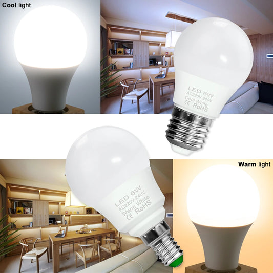 LED Bulb E27 Lamp 220V Lights E14 Spotlight 240V Lampada Leds Chandeliers 3W 6W 9W 12W 15W 18W 20W Bombillas For Home Ampoule