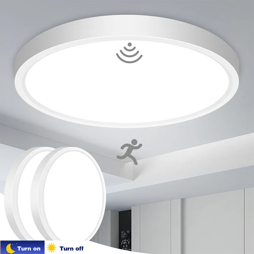 LED Ceiling Lights PIR Motion Sensor LED bulb Smart  Home Lighting Ceiling led lamp 12W 24W For Room Hallways Corridor 85-265VV