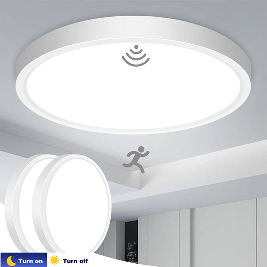LED Ceiling Lights PIR Motion Sensor LED bulb Smart  Home Lighting Ceiling led lamp 12W 24W For Room Hallways Corridor 85-265VV