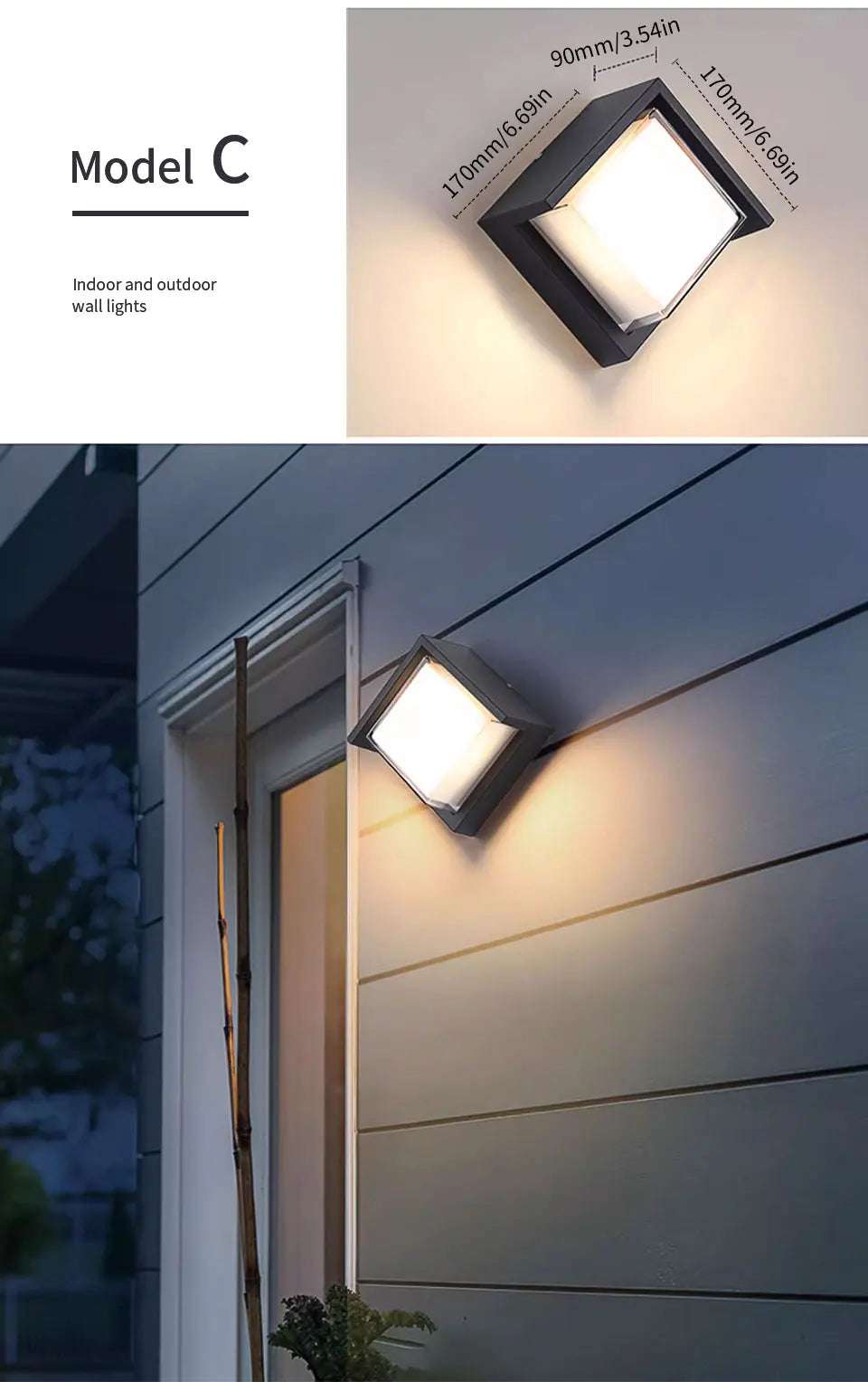 LED Outdoor Wall Light PIR Motion Sensor Wall lamp AC110V 220V Waterproof Modern Indoor Home Balcony Porch Garden Decoration