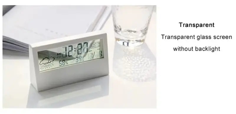 LED Thermometer Thermo-Hygrometer Multifunction Electronic Temperature Humidity Meter Weather Station for Home With Alarm Clock