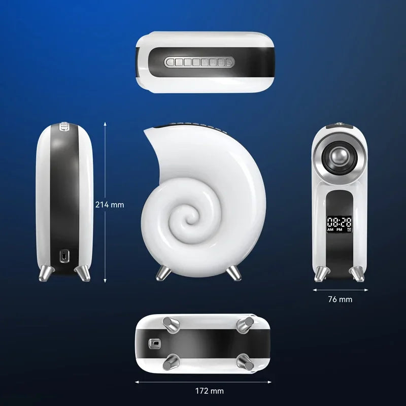 Bluetooth Speaker App Control RGB LED Night Light Lamp Alarm Clock Wireless Loudspeaker Music HiFi Stereo Sound Subwoofer Gift