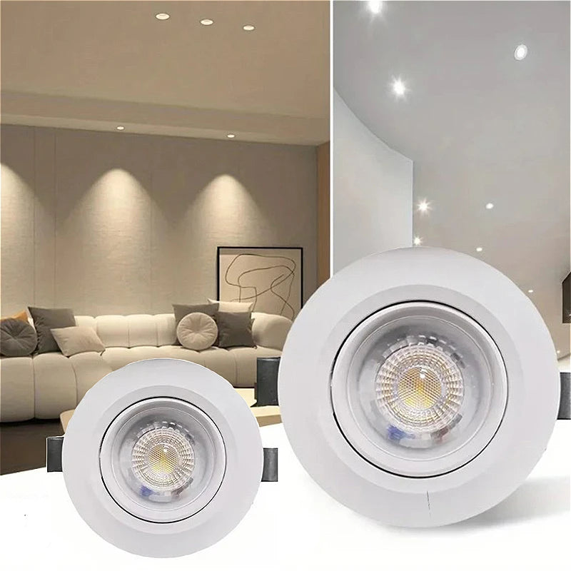 LED Recessed Downlight AC 200-240V 5W Spotlight Indoor Lighting Bedroom Living Room Corridor White Light Round Ceiling Lights