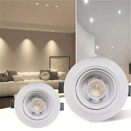 LED Recessed Downlight AC 200-240V 5W Spotlight Indoor Lighting Bedroom Living Room Corridor White Light Round Ceiling Lights