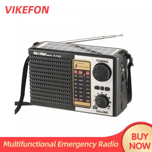 Wireless Bluetooth Speaker LED Flashlight FM AM SW Radio Solar Charging Emergency Radio TF Card Full Band High Sensitivity