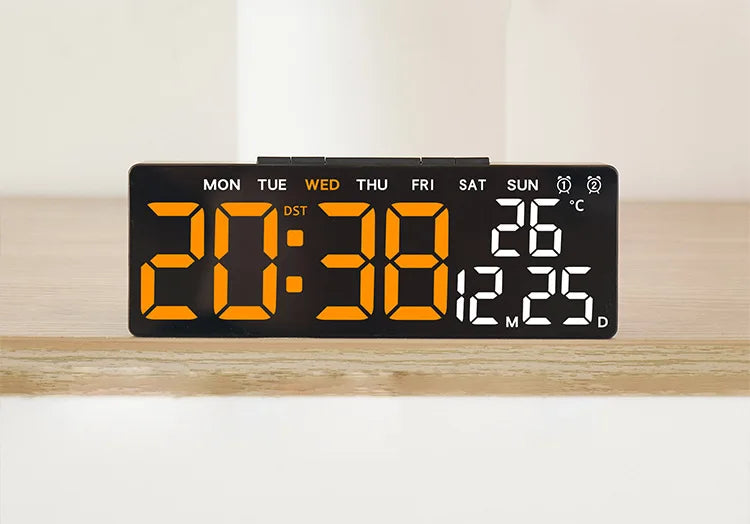 Digital Led Alarm Clock Temperature Date and Week Display Table Clock Night Mode Brightness Adjustable Electronic Alarm Clocks