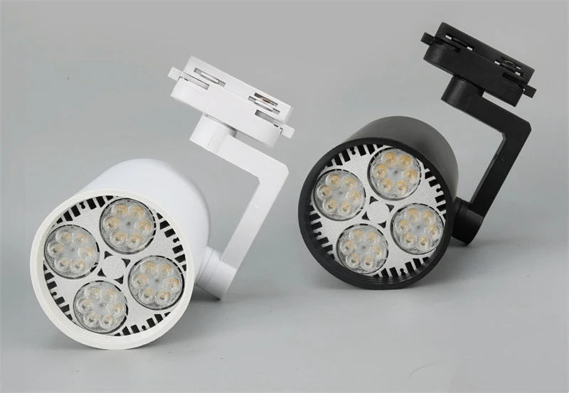 PAR30 LED E27 Track Light Bracket Base 2-Wires Rail Ceiling Lamps Holder Clothing Store Living Room Replaceable Spotlight Socket