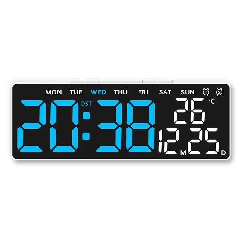 Digital Led Alarm Clock Temperature Date and Week Display Table Clock Night Mode Brightness Adjustable Electronic Alarm Clocks