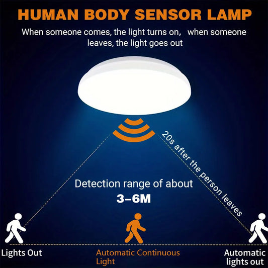 LED Ceiling Lights PIR Motion Sensor LED bulb Smart  Home Lighting Ceiling led lamp 12W 24W For Room Hallways Corridor 85-265VV