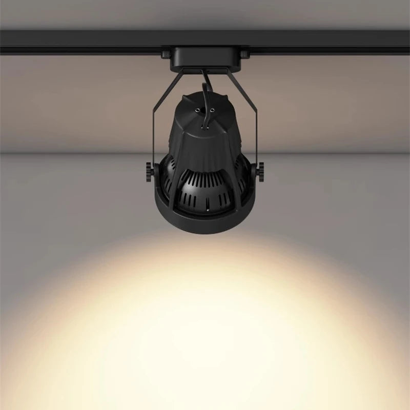 PAR30 LED E27 Track Light Bracket Base 2-Wires Rail Ceiling Lamps Holder Clothing Store Living Room Replaceable Spotlight Socket