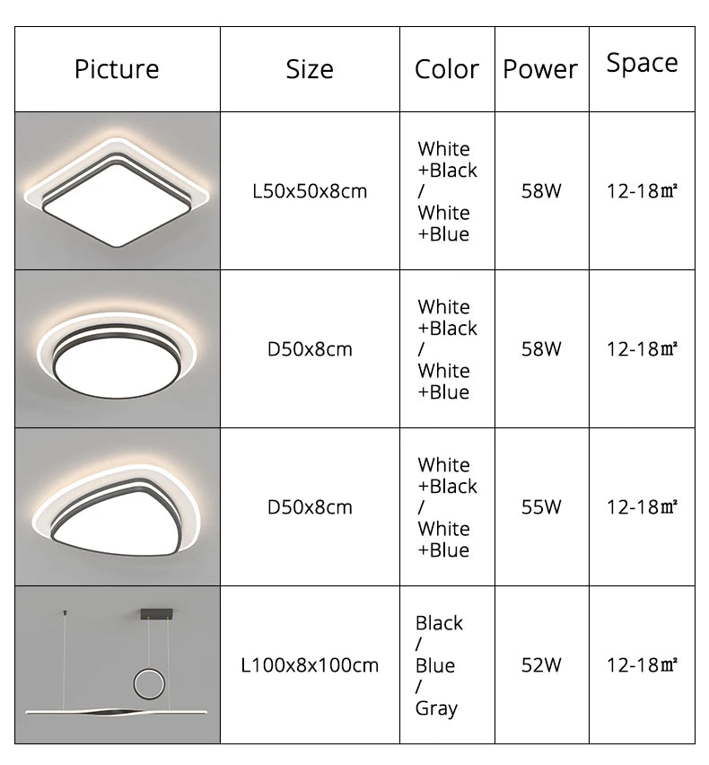 Modern Led Ceiling Lamp Shell Dimmable Aluminium for Living Dining Table Room Bedroom Ceiling Chandelier Art Minimalist Fixture