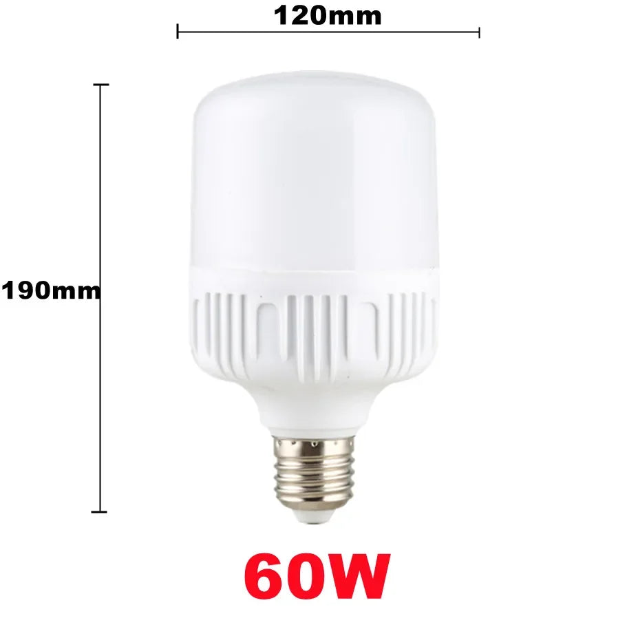 100W E27 LED Screw Mouth Light 220V High Brightness Light Bulb White Light Eye Protection Non Flickering High Heat Dissipation