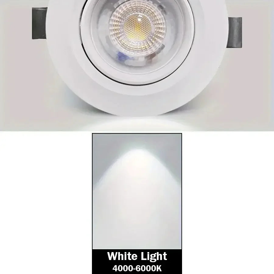 LED Recessed Downlight AC 200-240V 5W Spotlight Indoor Lighting Bedroom Living Room Corridor White Light Round Ceiling Lights