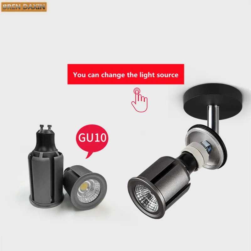 Dimmable LED downlight spot light 7w9W 12W Image wall retro wall lamp AC90V-260V ceiling lamp GU10 Indoor replaceable bulb