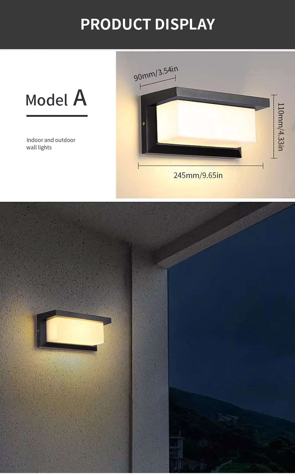 LED Outdoor Wall Light PIR Motion Sensor Wall lamp AC110V 220V Waterproof Modern Indoor Home Balcony Porch Garden Decoration