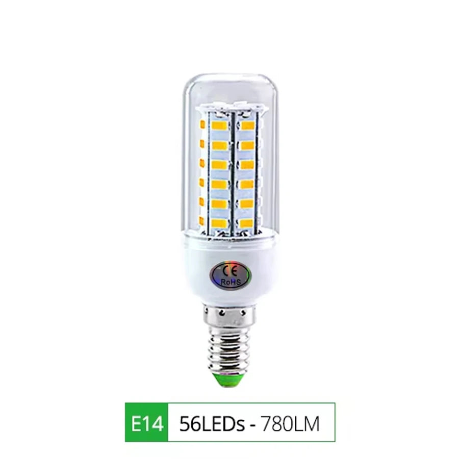 E27 LED Lamp E14 LED SMD 5730 220V Corn Light Bulbs 24 36 56 72LEDs Lamparas LED Chandelie For Home Decoration Ampoule Led Light