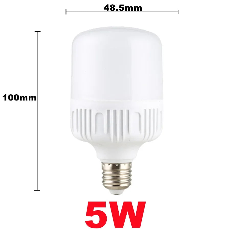 100W E27 LED Screw Mouth Light 220V High Brightness Light Bulb White Light Eye Protection Non Flickering High Heat Dissipation