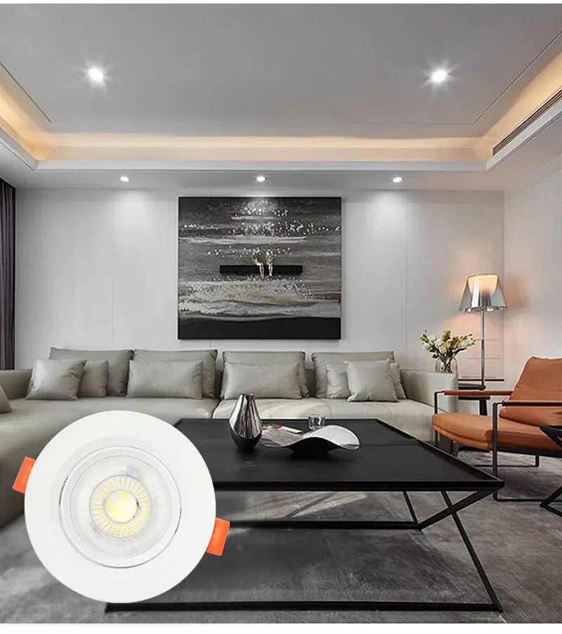Ultrathin Led Downlight 7W 9W 12W 5W 3W 220V 110V Recessed Ceiling Light Round Square Panel Down Light Spotlight indoor Lighting