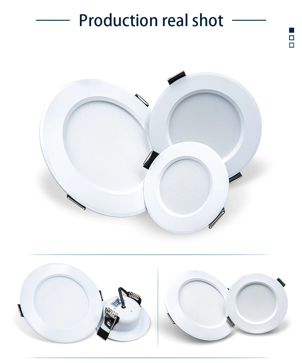 1-10pcs Led Recessed Downlight AC 220V Led Decoration Round Ceiling Lamp 3W 5W 7W 9W 12W 15W LED Spot Light FOR Indoor Lighting