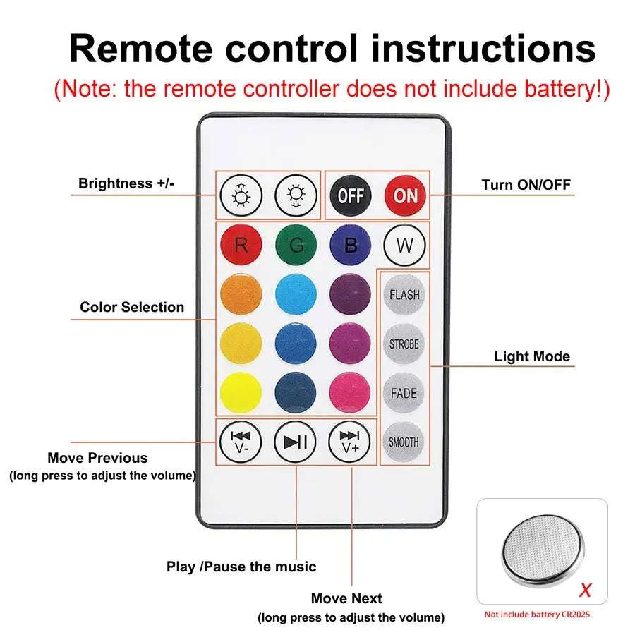 E27 Bluetooth Speaker Music Bulb RGB Lights Bulb 12W 85-265V with Remote Control For Live Room Bedroom Home Decor Lighting