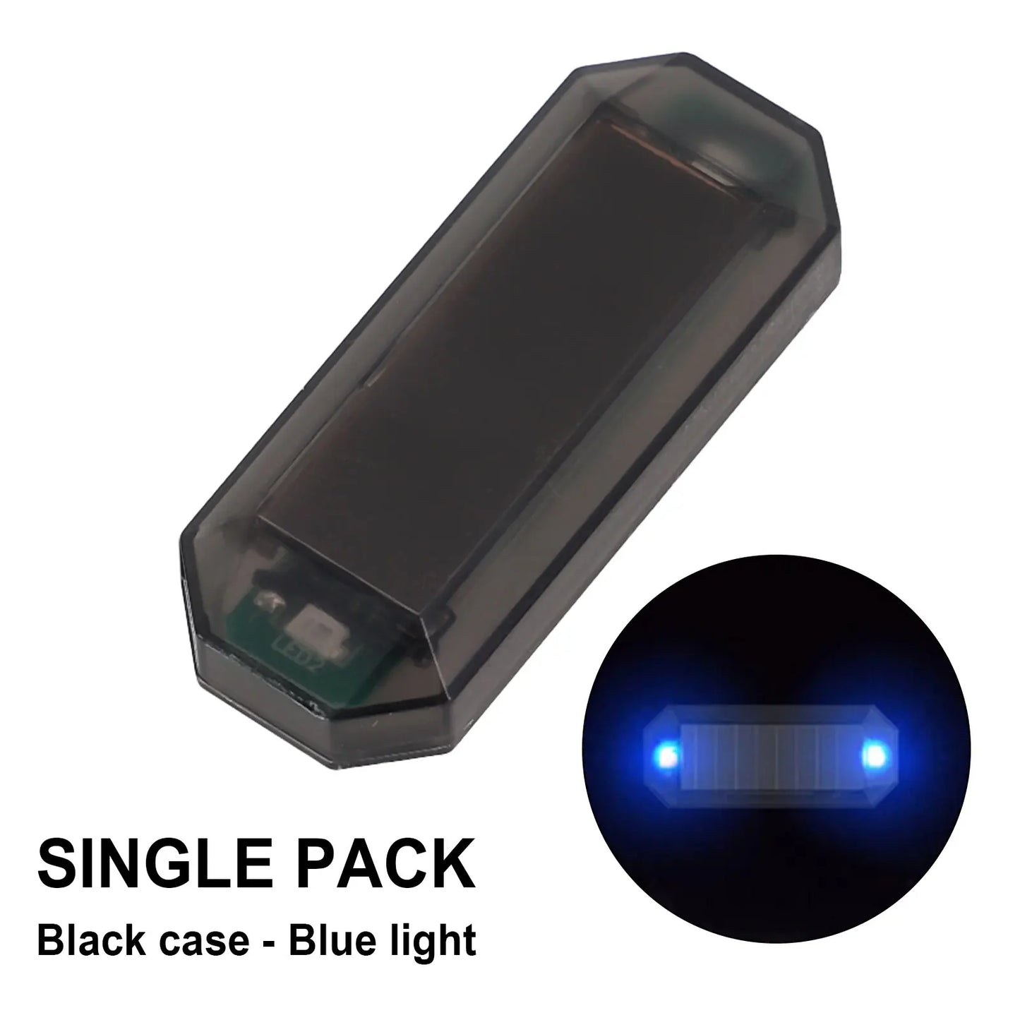 Mini LED Solar Power Car Warning Light Night Security Simulated Alarm Wireless Anti-Theft Caution Lamp Strobe Dummy Alarm Lamp