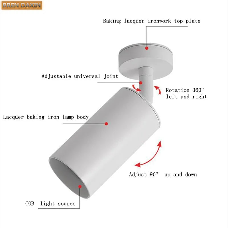 Dimmable LED downlight spot light 7w9W 12W Image wall retro wall lamp AC90V-260V ceiling lamp GU10 Indoor replaceable bulb