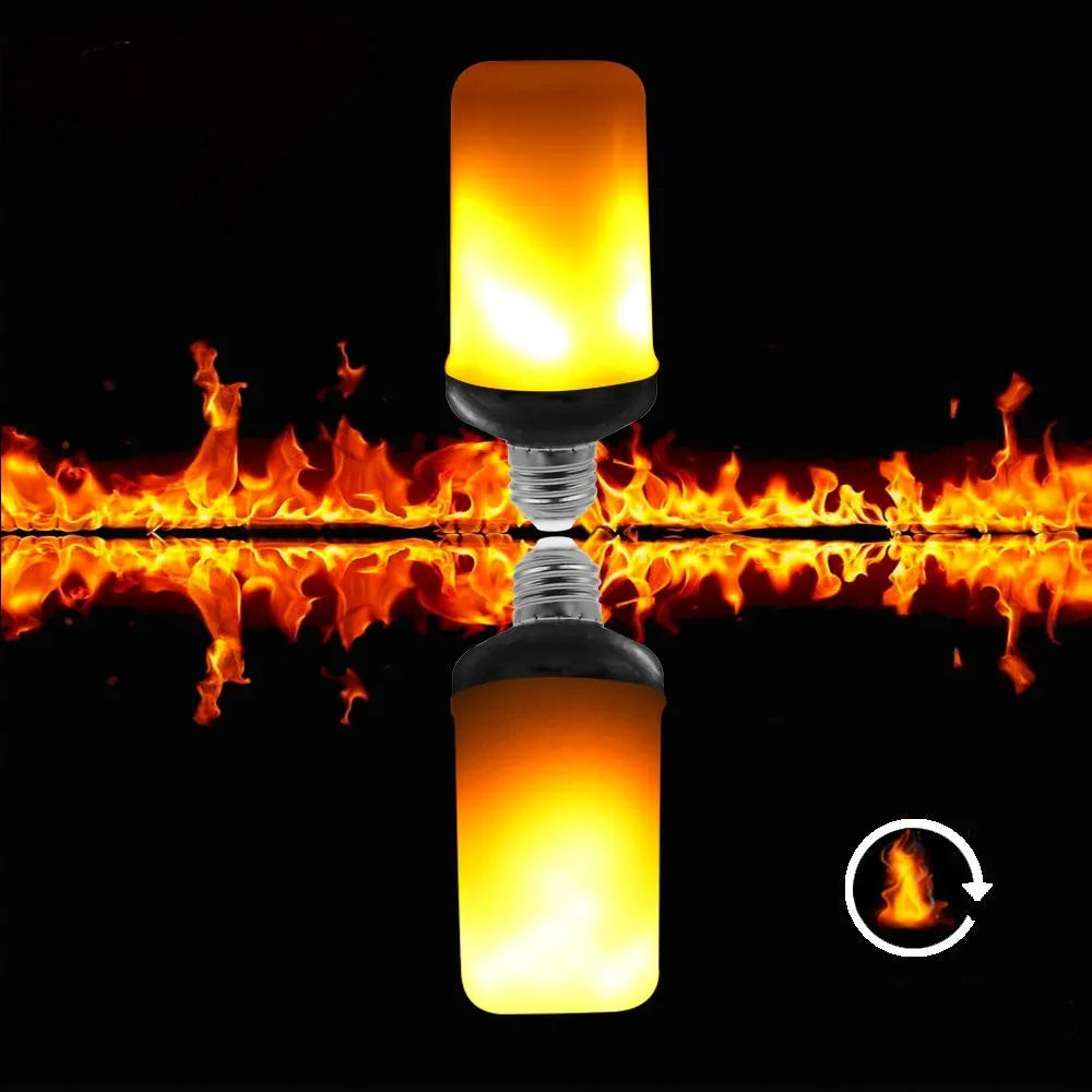 E27 E14 LED Dynamic flame effect light 12W bulbs Multiple mode Creative corn lamp Decorative lightFor bar hotel restaurant party