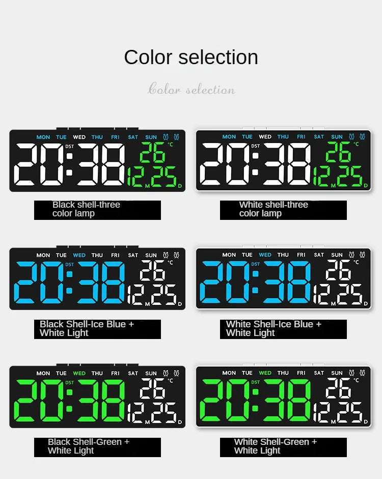 Digital Led Alarm Clock Temperature Date and Week Display Table Clock Night Mode Brightness Adjustable Electronic Alarm Clocks