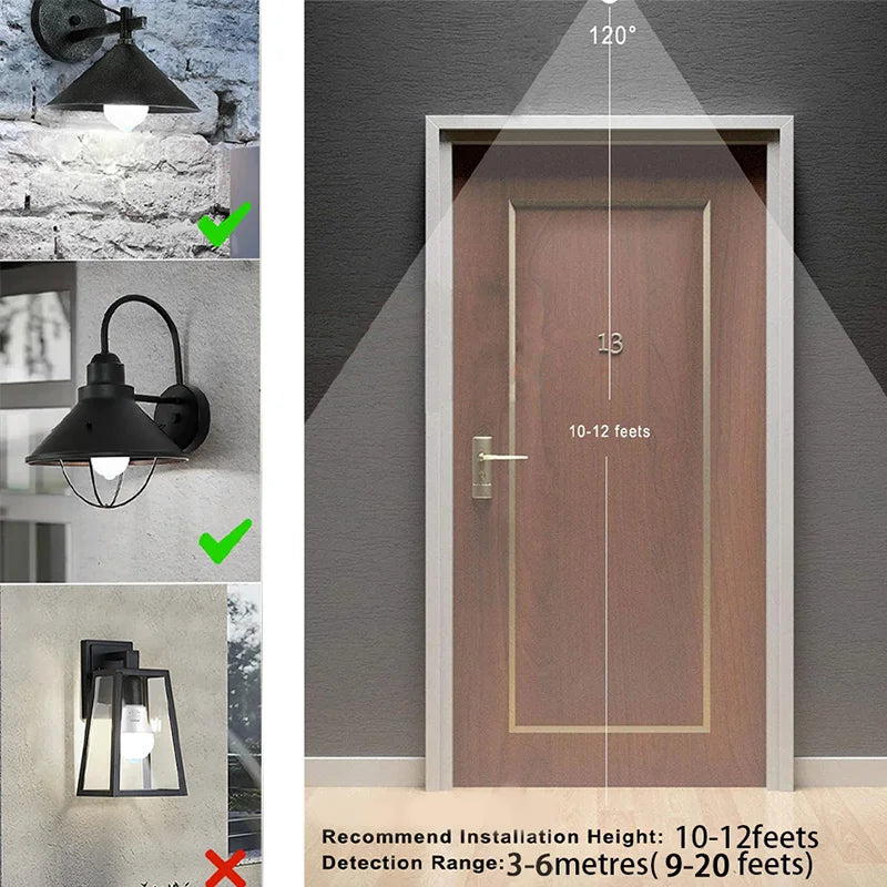 E27 LED PIR Motion Sensor Light Bulb 15W 18W Outdoor Lighting Human Induction Bulb Lamp For Living Room Bedroom Corridor Garage