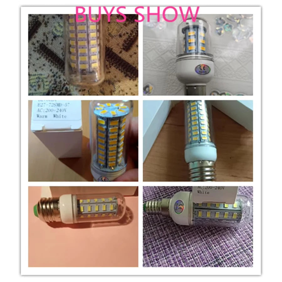 E27 LED Lamp E14 LED SMD 5730 220V Corn Light Bulbs 24 36 56 72LEDs Lamparas LED Chandelie For Home Decoration Ampoule Led Light
