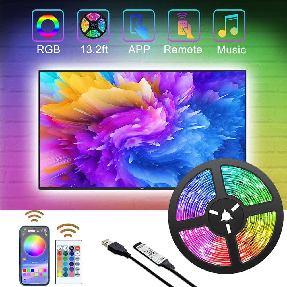 Bande LED RGB 5050 de 20 mètres - Rétroéclairage TV Immersif et Éclairage Décoratif pour Salon