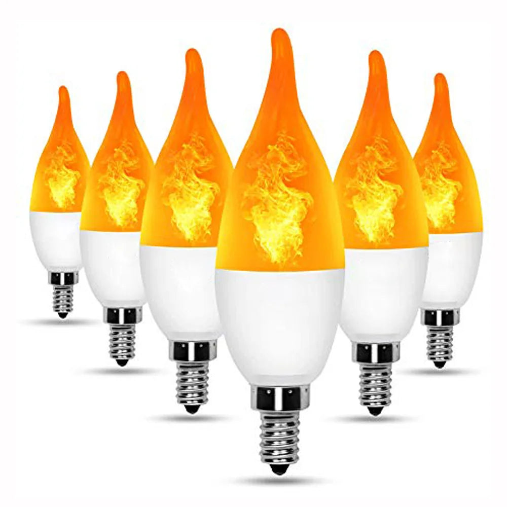 E14 E27 B22 Led Simulated Flame Bulbs 9W 85-265V Luces Home Electronic Accessories Lamp Flame light Effect Bulbs Lampada