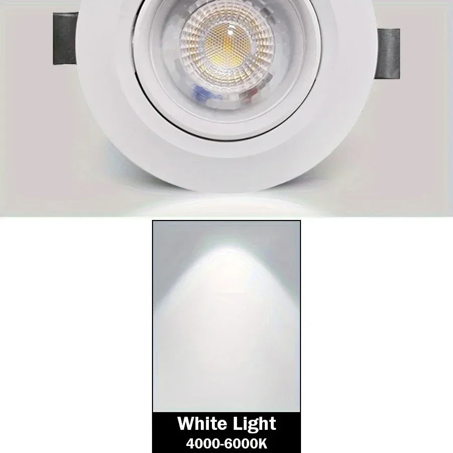 LED Recessed Downlight AC 200-240V 5W Spotlight Indoor Lighting Bedroom Living Room Corridor White Light Round Ceiling Lights