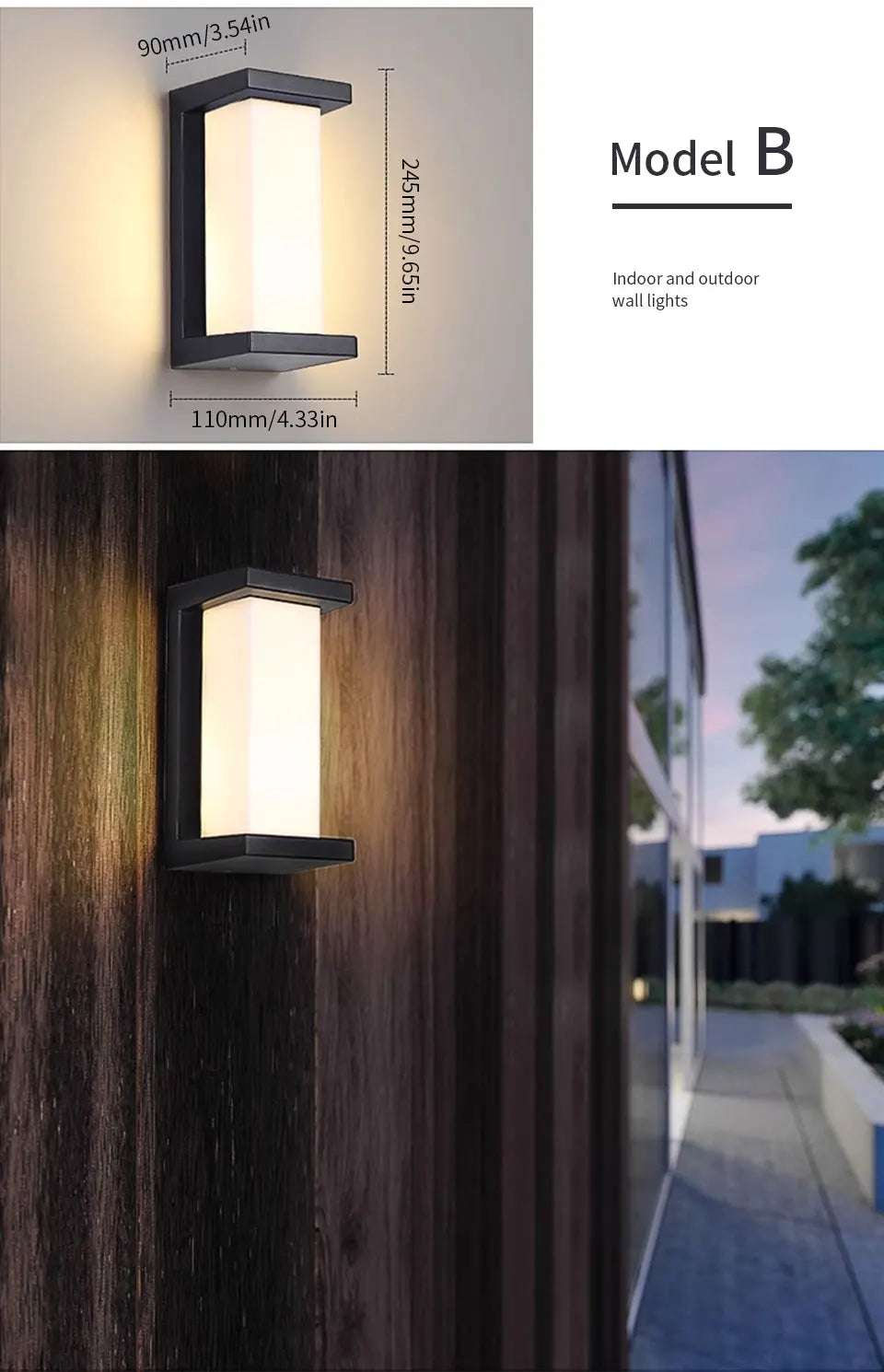 LED Outdoor Wall Light PIR Motion Sensor Wall lamp AC110V 220V Waterproof Modern Indoor Home Balcony Porch Garden Decoration