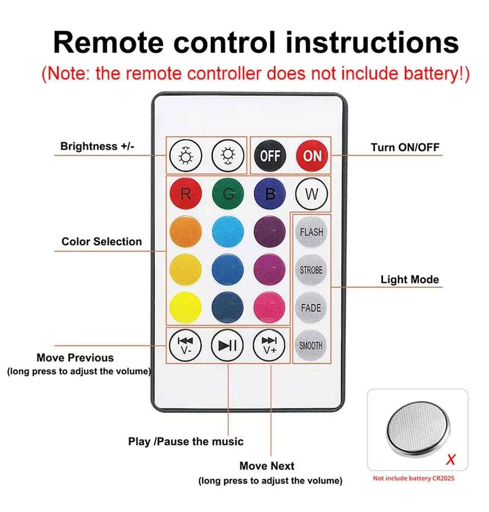 E27 Bluetooth Speaker Music Bulb RGB Lights Bulb 12W 85-265V with Remote Control For Live Room Bedroom Home Decor Lighting