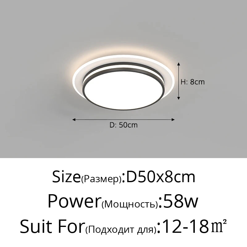 Modern Led Ceiling Lamp Shell Dimmable Aluminium for Living Dining Table Room Bedroom Ceiling Chandelier Art Minimalist Fixture